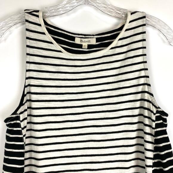 Madewell Forward Seam Striped Slub Cotton Tank Womens Size Small - Picture 4 of 11